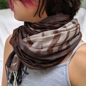 Talbots print scarf, brown, grey and black 3/$20